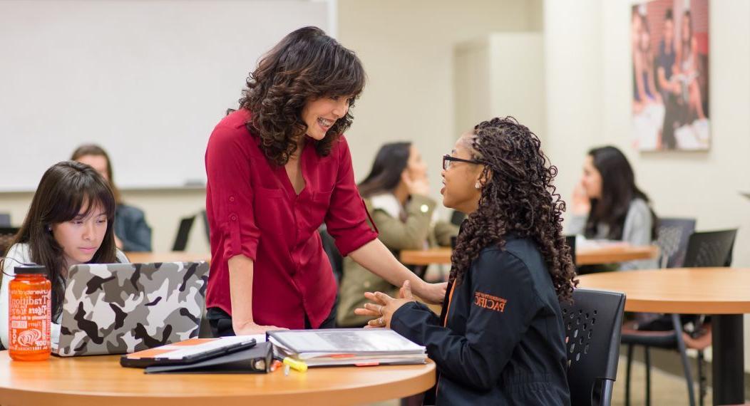 Allison Dumas with student